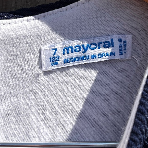 Mayoral Piquet Knit Ruffle Dress - Picture 5 of 8